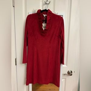 Tyler Boe Red Velour holiday/Valentine dress NWT Small